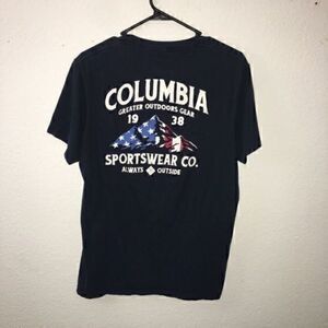 Columbia Navy Blue Tee Short Sleeve EUC Women’s Medium